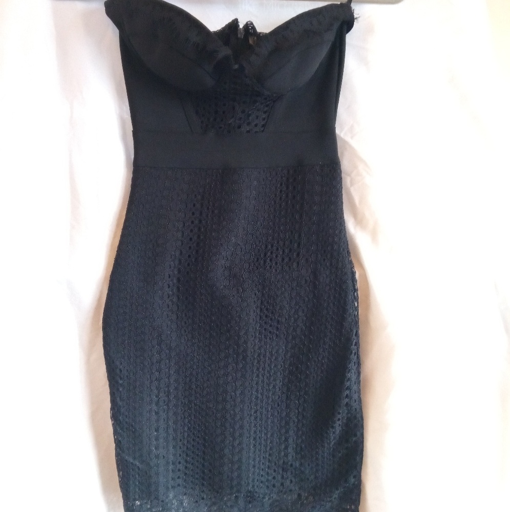 Charlotte Russe Black strapless cocktail dress